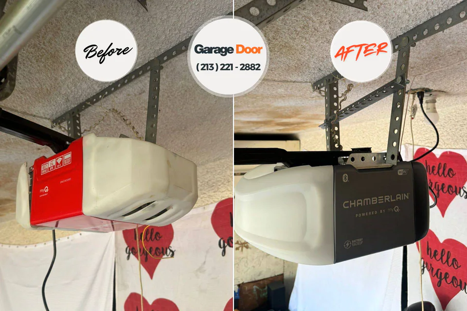 Before and after: garage door repair Carrier Mills, IL